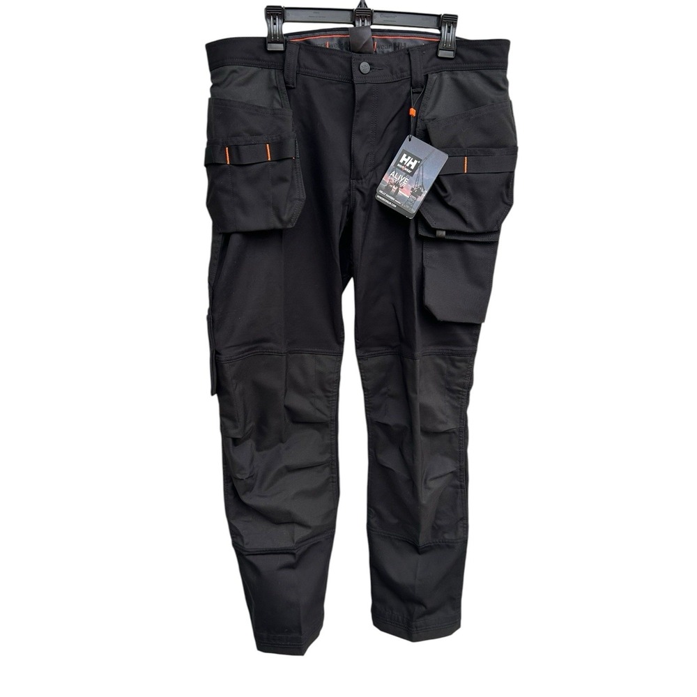 NWT Helly Hansen HH Workwear Women's 14 Luna Construction Pant 38x33 Black 77482